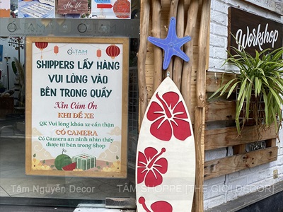 Ván lướt sóng decor Summer cao 90cm [Gỗ dày - chuẩn đẹp] VLS-11